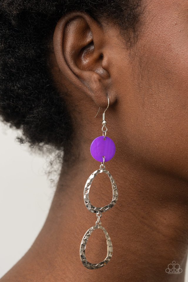 Surfside Shimmer - Purple - Paparazzi Earring Image