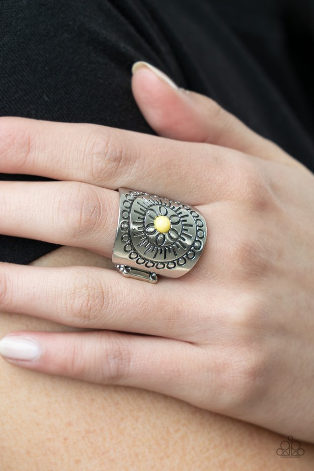 Radiating Whimsy - Yellow - Paparazzi Ring Image