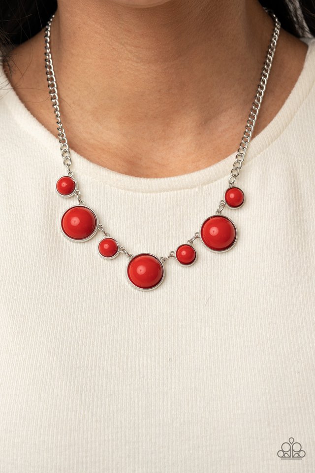 ​Prismatically POP-tastic - Red - Paparazzi Necklace Image