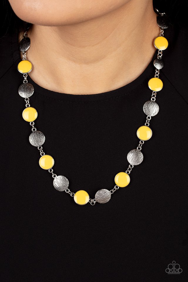​Harmonizing Hotspot - Yellow - Paparazzi Necklace Image