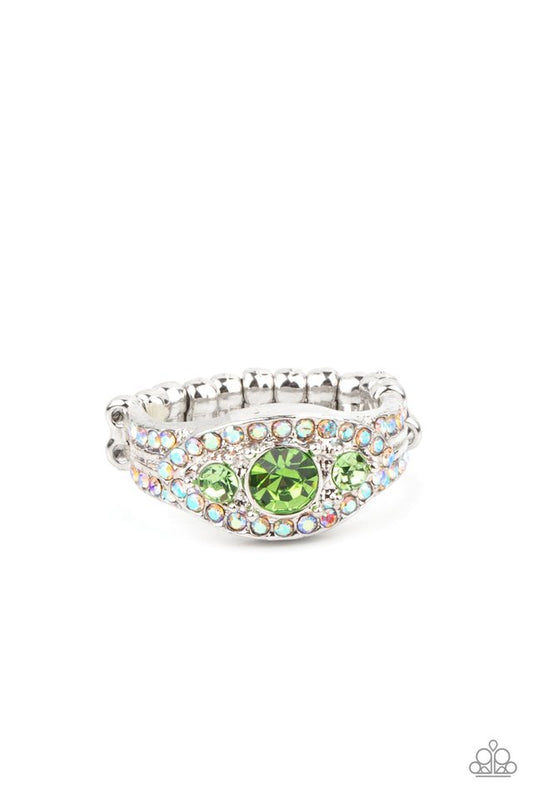 Celestial Crowns - Green - Paparazzi Ring Image