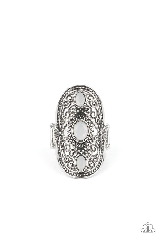 Promenade Paradise - White - Paparazzi Ring Image