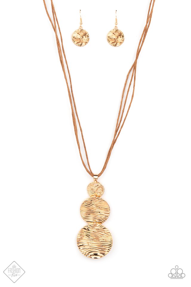 ​Circulating Shimmer - Gold - Paparazzi Necklace Image