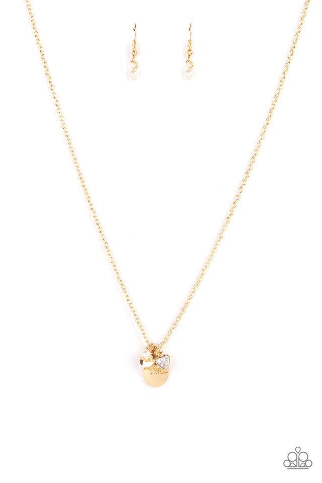 ​Super Mom - Gold - Paparazzi Necklace Image