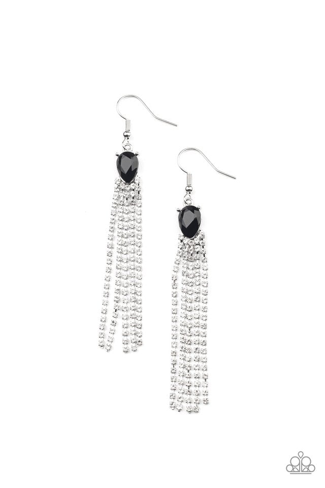 Drop-Dead Dainty - Black - Paparazzi Earring Image