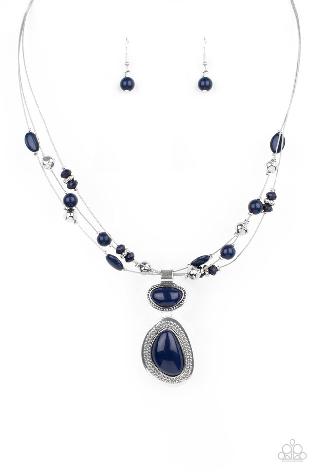 Discovering New Destinations - Blue - Paparazzi Necklace Image