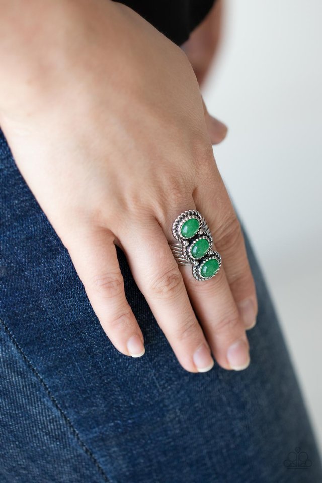 Peaceful Paradise - Green - Paparazzi Ring Image