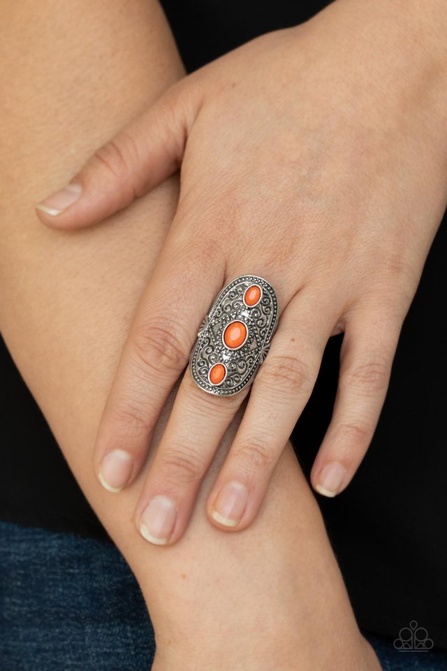 Promenade Paradise - Orange - Paparazzi Ring Image