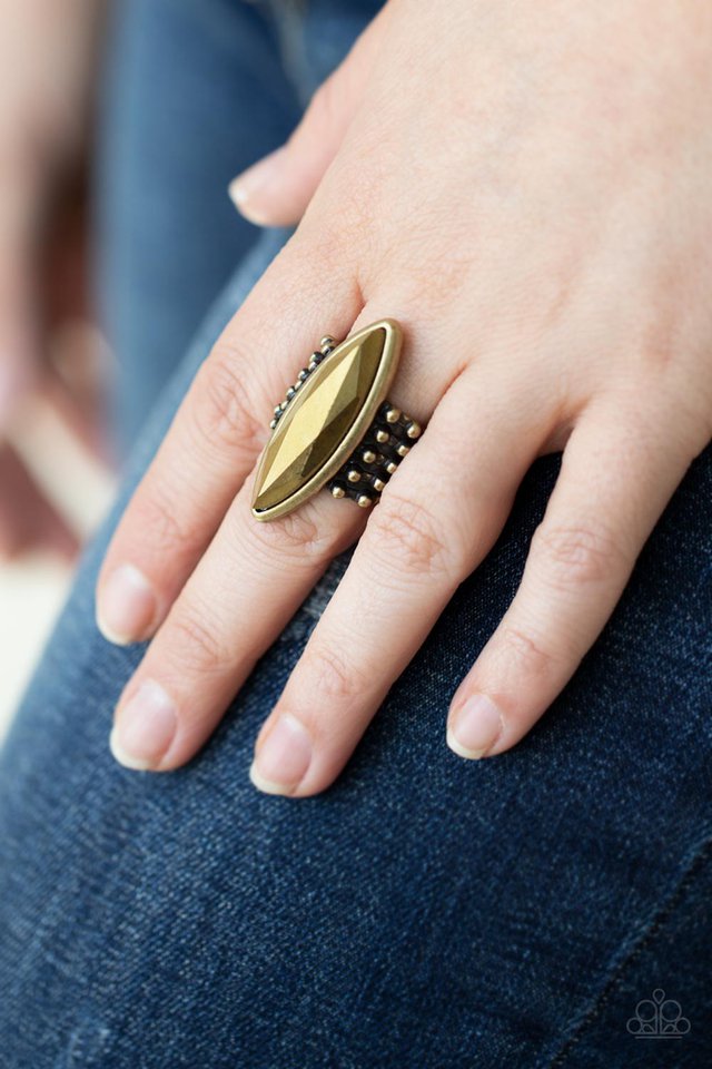 Renegade Radiance - Brass - Paparazzi Ring Image