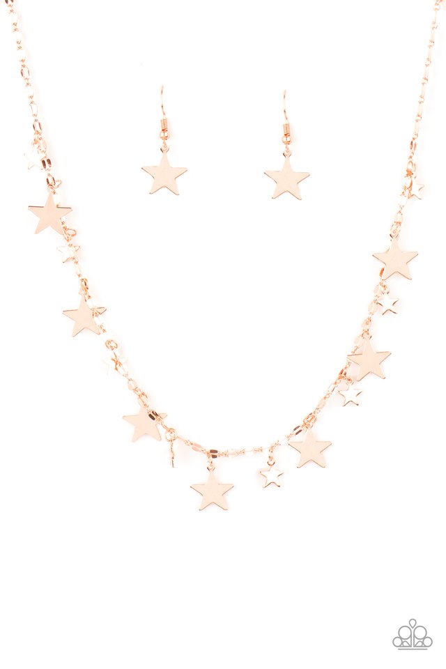 Starry Shindig - Copper - Paparazzi Necklace Image