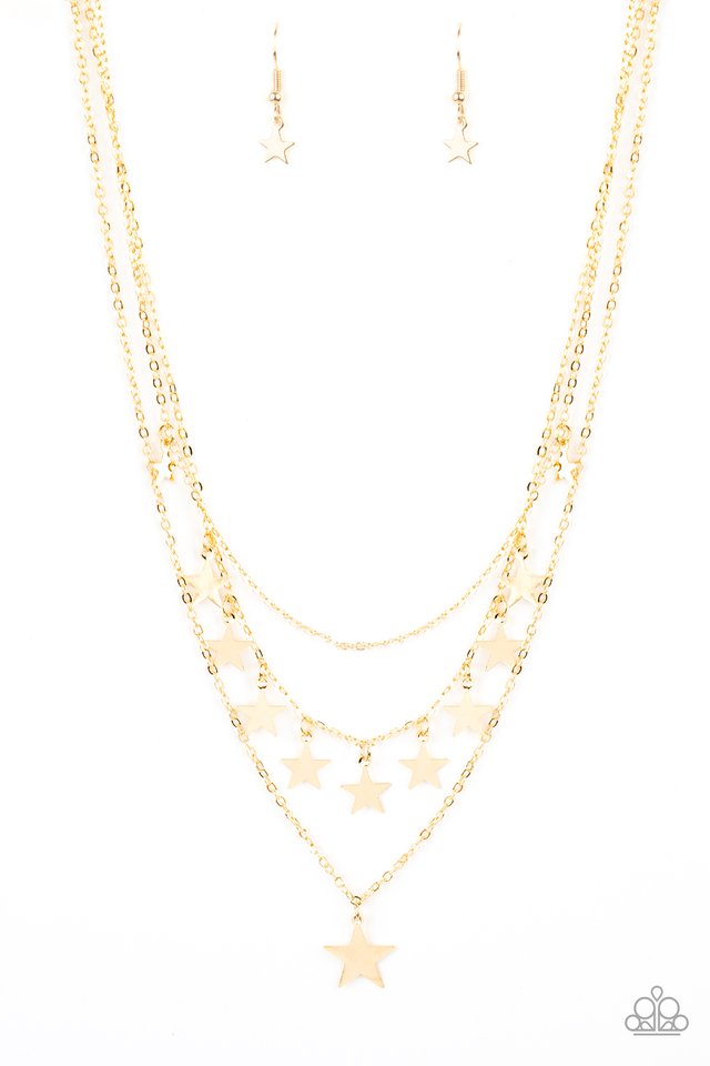 Americana Girl - Gold - Paparazzi Necklace Image