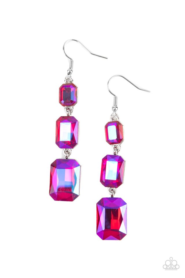 Cosmic Red Carpet - Pink - Paparazzi Earring Image