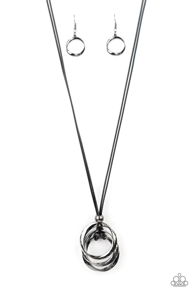 ​Harmonious Hardware - Black - Paparazzi Necklace Image