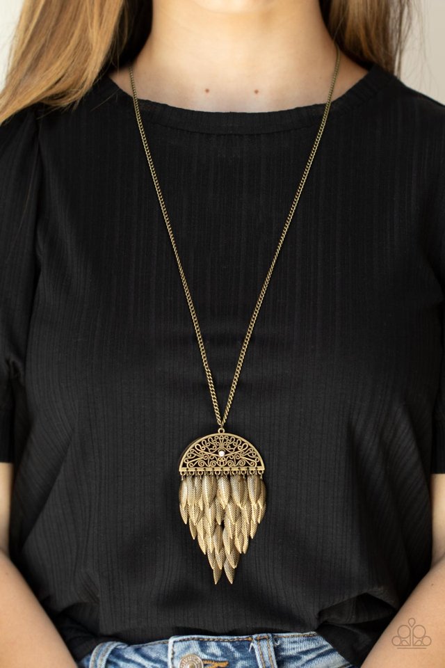 Canopy Cruise - Brass - Paparazzi Necklace Image