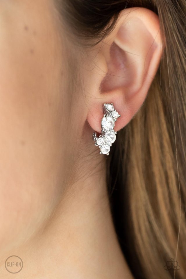 ​Cosmic Celebration - White - Paparazzi Earring Image