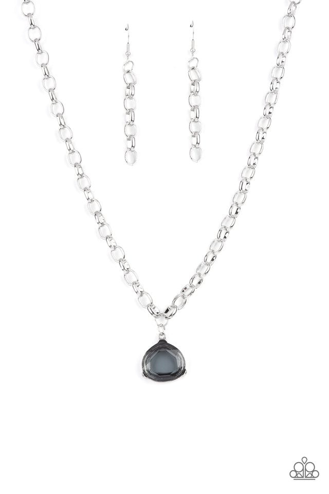 Gallery Gem - Silver - Paparazzi Necklace Image
