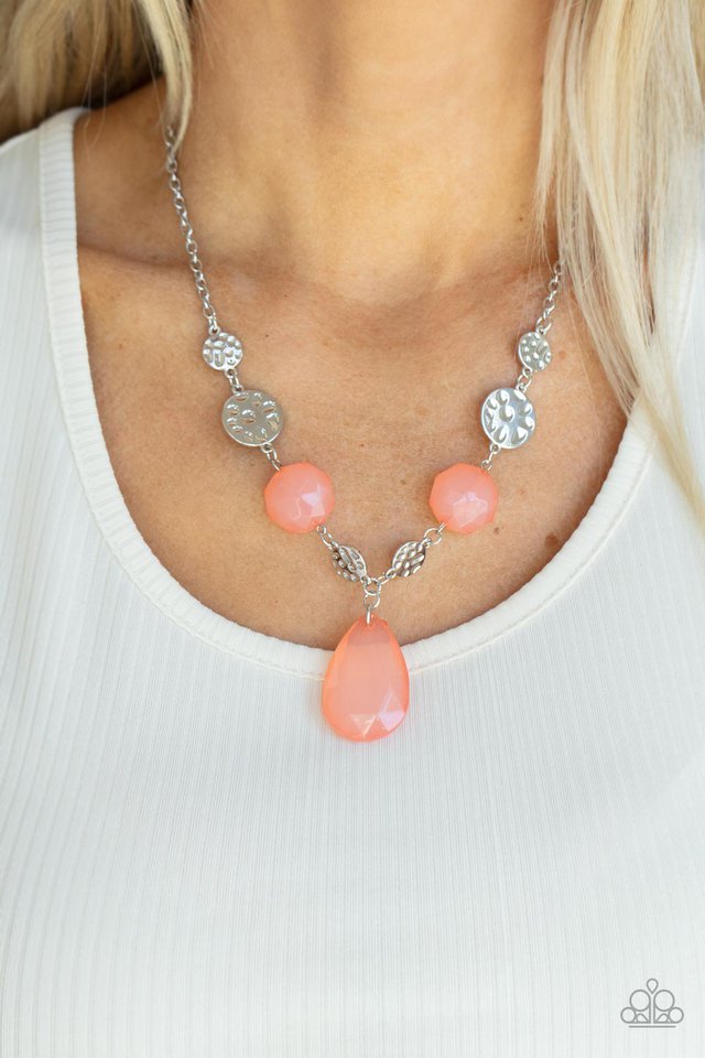 DEW What You Wanna DEW - Orange - Paparazzi Necklace Image
