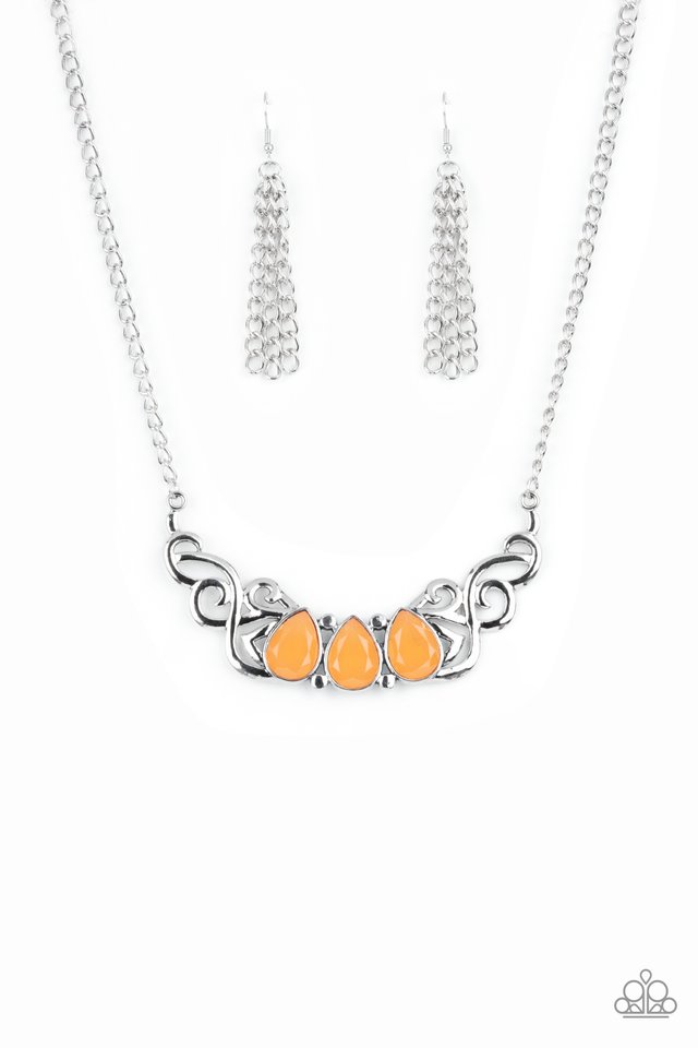 Heavenly Happenstance - Orange - Paparazzi Necklace Image
