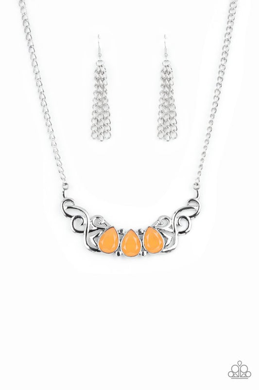 Heavenly Happenstance - Orange - Paparazzi Necklace Image