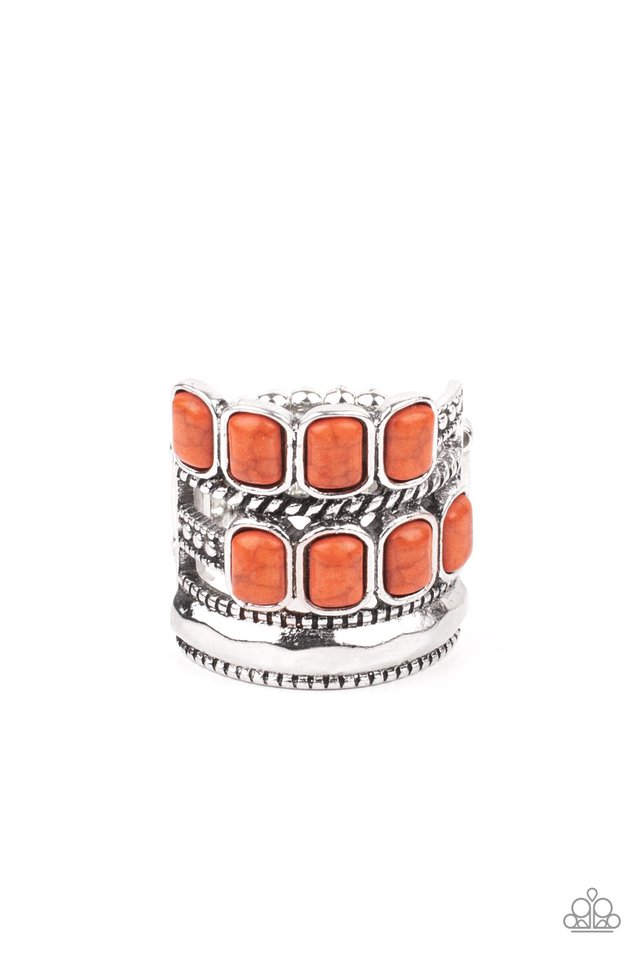 Mojave Monument - Orange - Paparazzi Ring Image