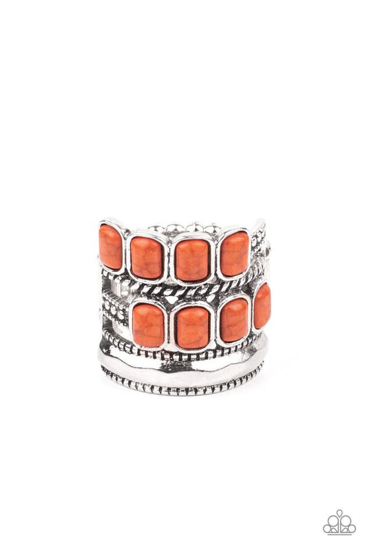 Mojave Monument - Orange - Paparazzi Ring Image