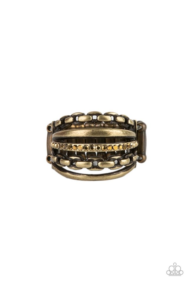 LINK Out Loud - Brass - Paparazzi Ring Image