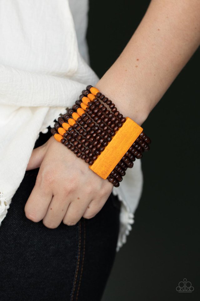 Tropical Trendsetter - Orange - Paparazzi Bracelet Image