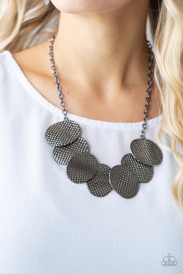 ​Industrial Wave - Black - Paparazzi Necklace Image