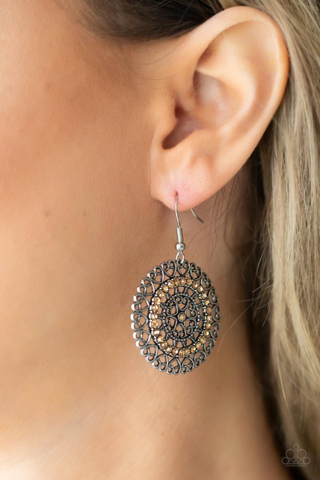 ​Fairytale Finale - Brown - Paparazzi Earring Image