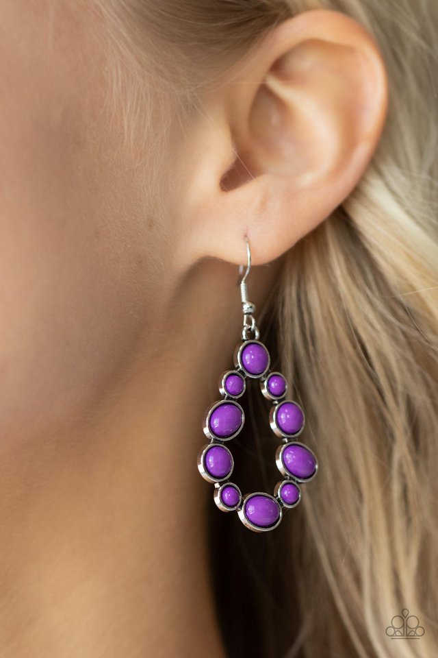 POP-ular Party - Purple - Paparazzi Earring Image