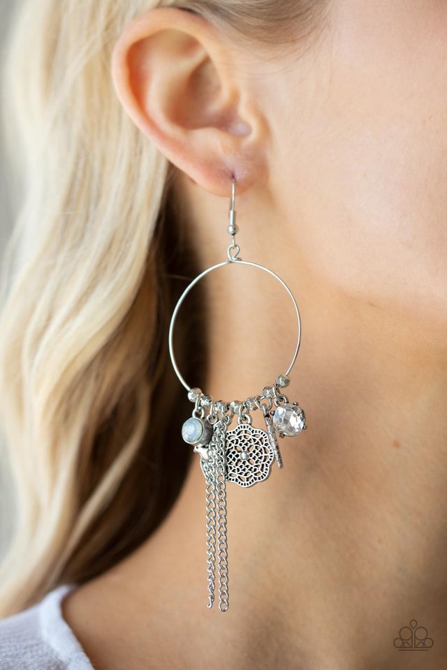 ​TWEET Dreams - White - Paparazzi Earring Image