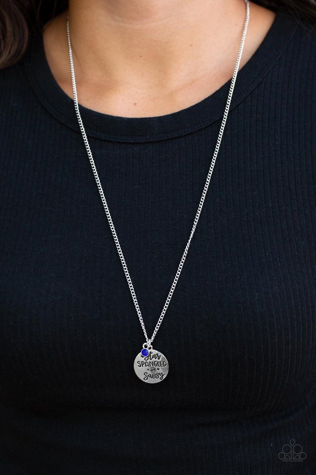 ​Star-Spangled Sass - Blue - Paparazzi Necklace Image