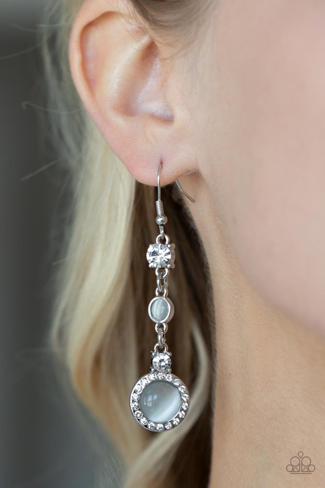 Epic Elegance - White - Paparazzi Earring Image