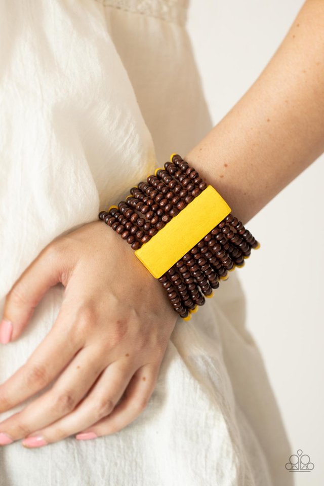 Tropical Trendsetter - Yellow - Paparazzi Bracelet Image