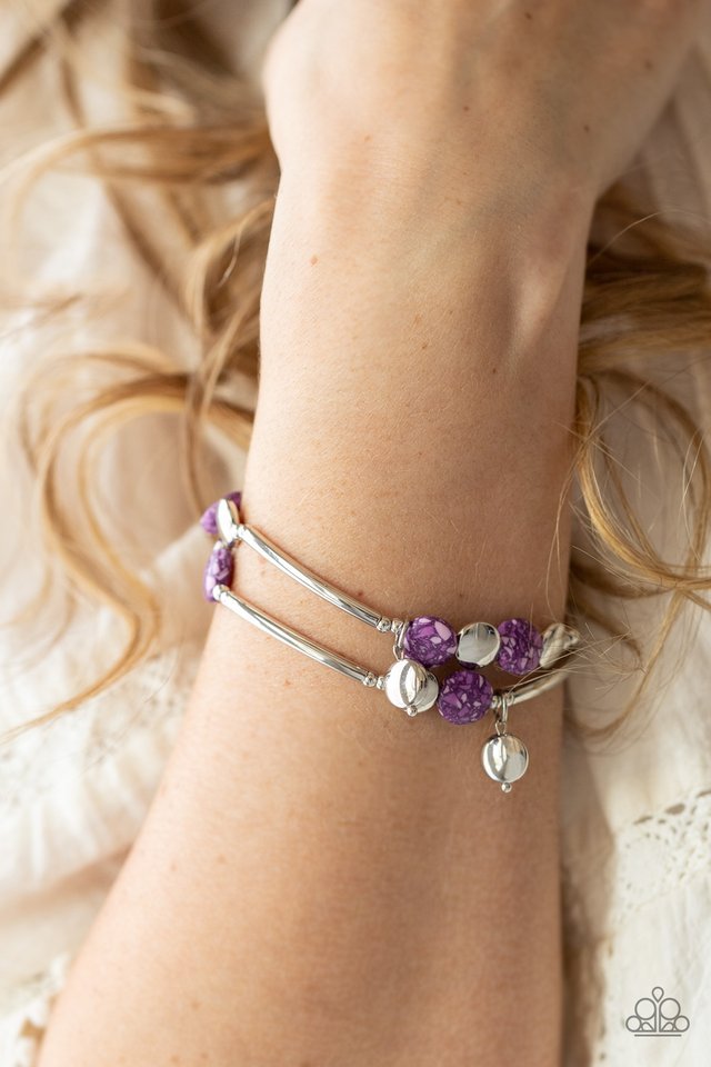 Terrazzo Territory - Purple - Paparazzi Bracelet Image