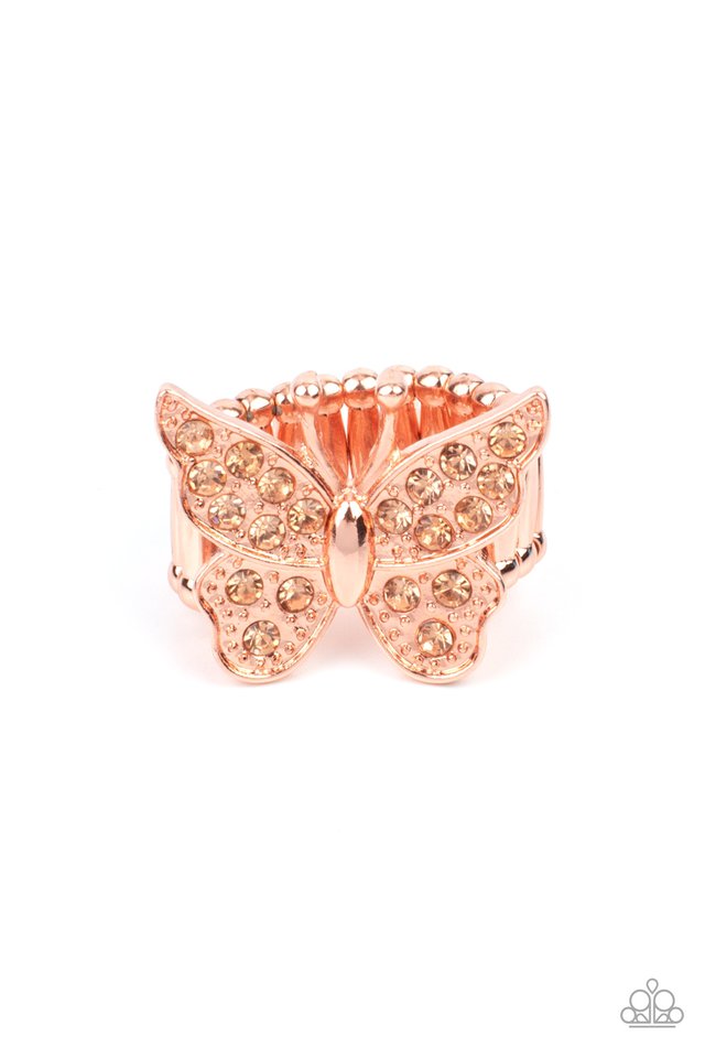 Bona Fide Butterfly - Copper - Paparazzi Ring Image