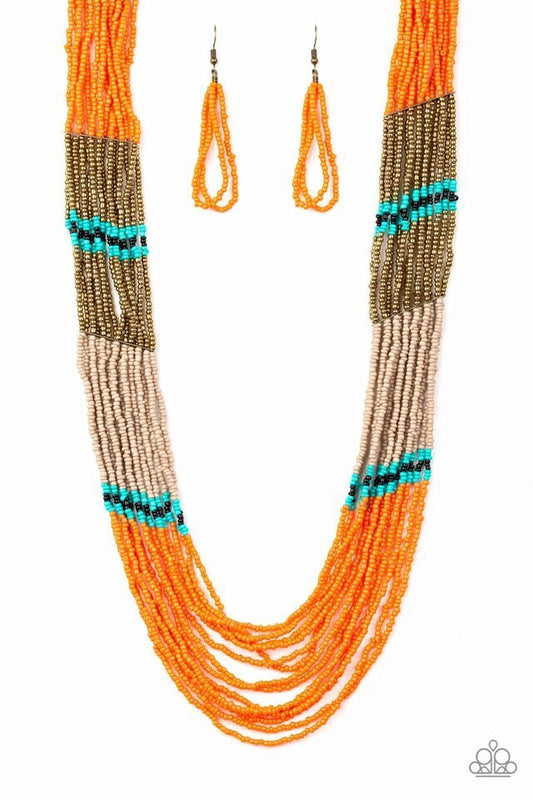 Paparazzi Necklace ~ Rio Roamer - Orange