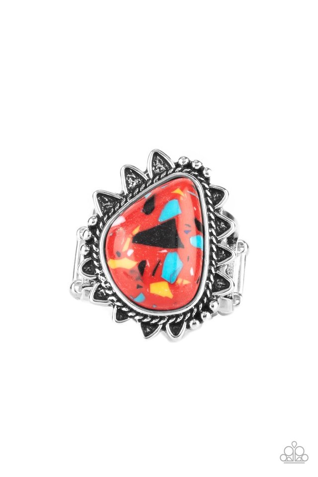 ​Adobe Sunrise - Red - Paparazzi Ring Image