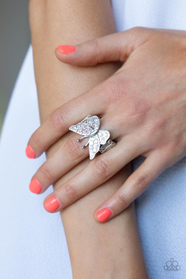 Bona Fide Butterfly - Multi - Paparazzi Ring Image