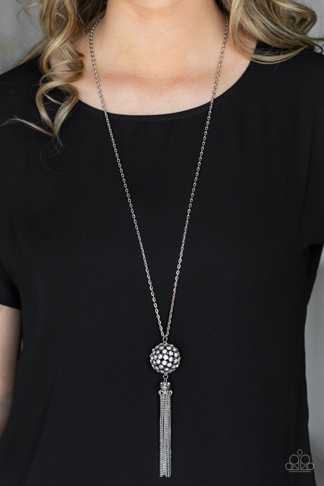 Rhinestone Revolution - White - Paparazzi Necklace Image