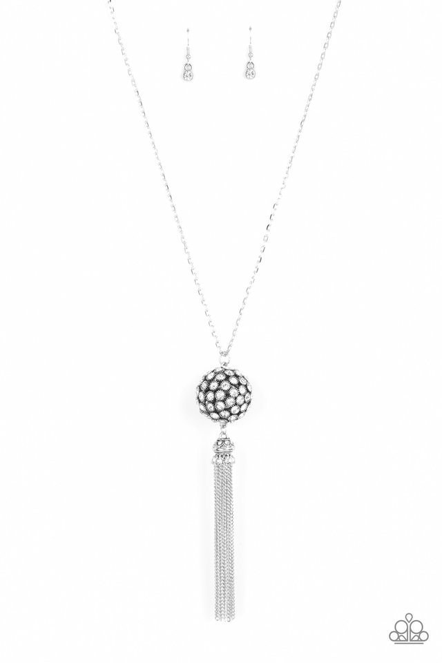 Rhinestone Revolution - White - Paparazzi Necklace Image
