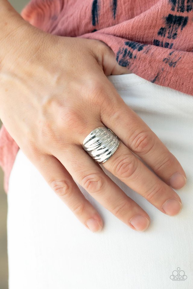 Easily Swayed - Silver - Paparazzi Ring Image