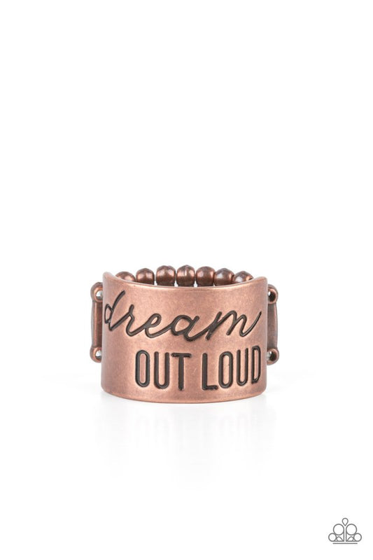 Dream Louder - Copper - Paparazzi Ring Image