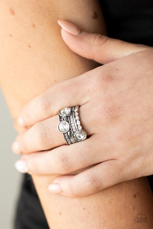 Pack It On - White - Paparazzi Ring Image