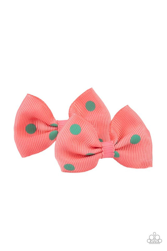 Polka Dot Drama - Orange - Paparazzi Hair Accessories Image