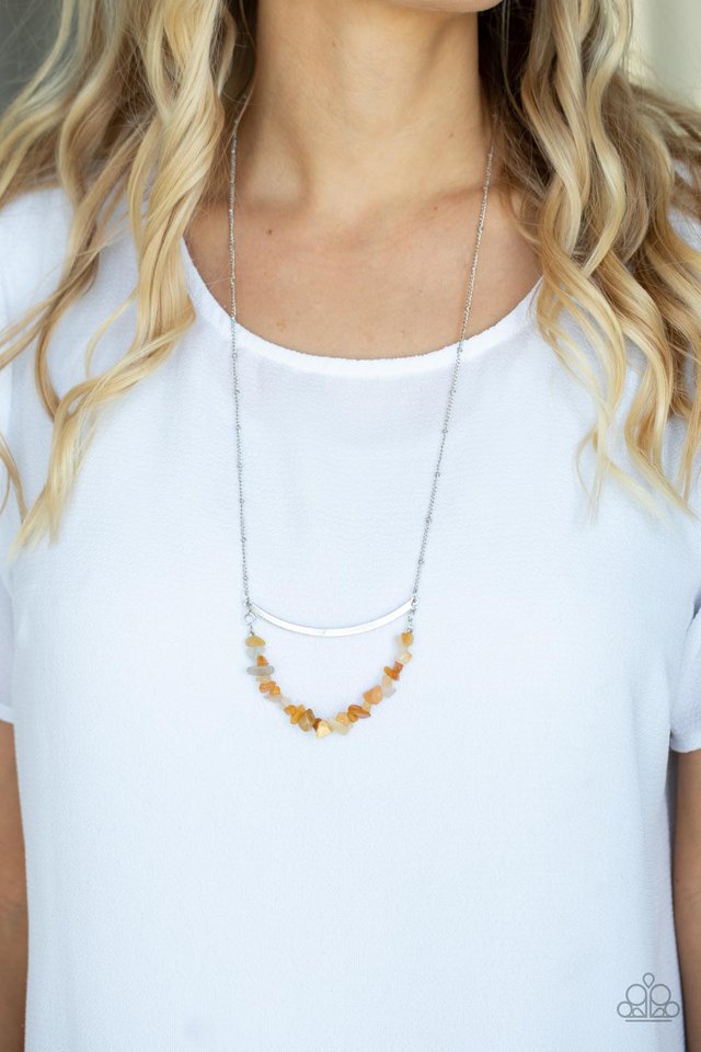 Pebble Prana - Yellow - Paparazzi Necklace Image