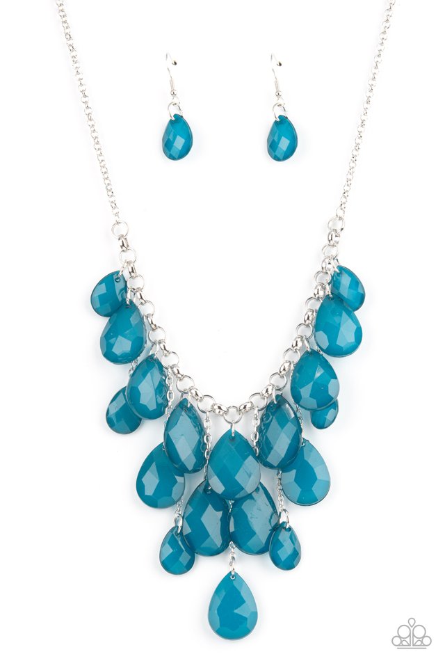 Front Row Flamboyance - Blue - Paparazzi Necklace Image