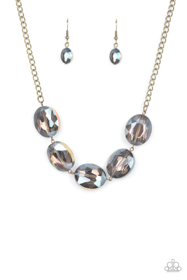 ​Cosmic Closeup - Brass - Paparazzi Necklace Image