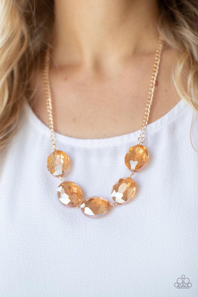 ​Cosmic Closeup - Gold - Paparazzi Necklace Image