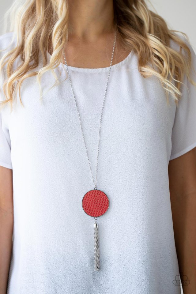 Wondrously Woven - Red - Paparazzi Necklace Image